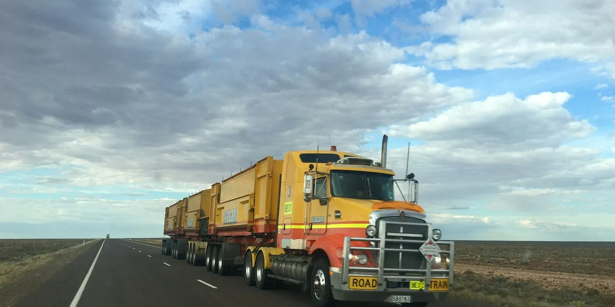 Delivery truck on the road representing last mile delivery marketing